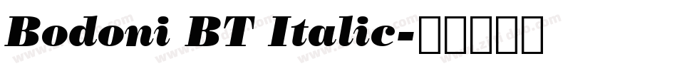Bodoni BT Italic字体转换